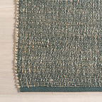 Nuloom Elfriede Handmade, Green/Natural, 7'6" x 9'6", Solid, Rustic, Jute, Soft and Textured, High Traffic, Stain Resistant, Easy Clean, Durable Area Rug for Bedroom, Living Room, Dining, Den, Foyer - color: Green, size: 7'6" x 9'6" (Rectangular)