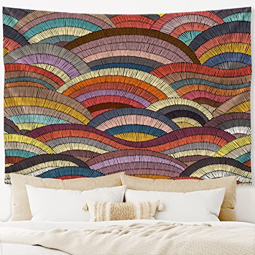 Pro-Graphx Tapestry For Bedroom Aesthetic- Made in the USA From Recycled Fabric Boho Wall Decor Aesthetic Room Decor Wall Art Dorm Decorations- 53 inch by 70 inch - Embroidery Pattern