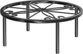 9 IN Plant Stand 1 PIC Metal Flower Pot Holders Indoor Tall 3.5'' Plant Rack Plant Riser Plant Shelf Accessories For Living Room Balcony Round Black