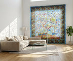Popular Handicrafts Indian Hippie Bohemian Beautiful- Tree of Life- Bird Tie Dye Mandala Drapery Bedroom Living Room Balcony Curtain Panels Blue - color: Blue, size: 38"W x 83"L (Pack of 2)