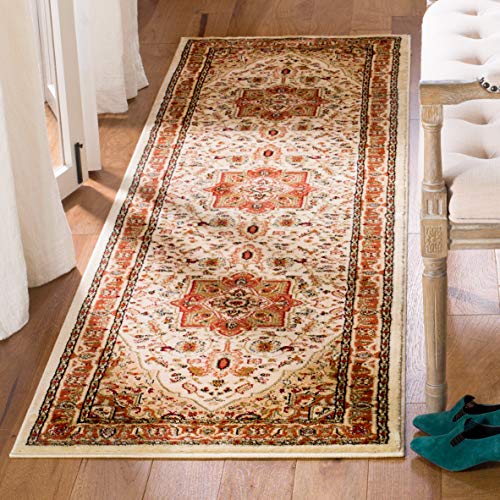 SAFAVIEH Lyndhurst Collection Runner Rug - 2'3" x 6', Ivory & Rust, Traditional Oriental Design, Non-Shedding & Easy Care, Ideal for High Traffic Areas in Living Room, Bedroom (LNH330R) - color: Ivory/Rust, size: 2'3" x 6' (Runner)