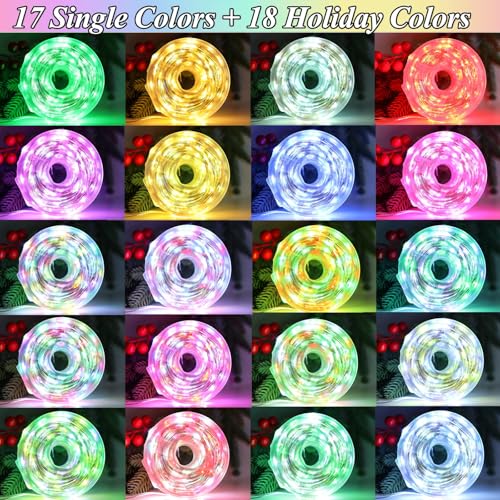 Lovelite 200 LED Fairy Lights Color Changing, 66 FT 35 Colors 4th of July Fairy Lights with Remote, Red White and Blue String Lights for Bedroom Christmas Holiday Wedding Party Indoor Outdoor Decor - size: 200LED/66FT (Adapter)