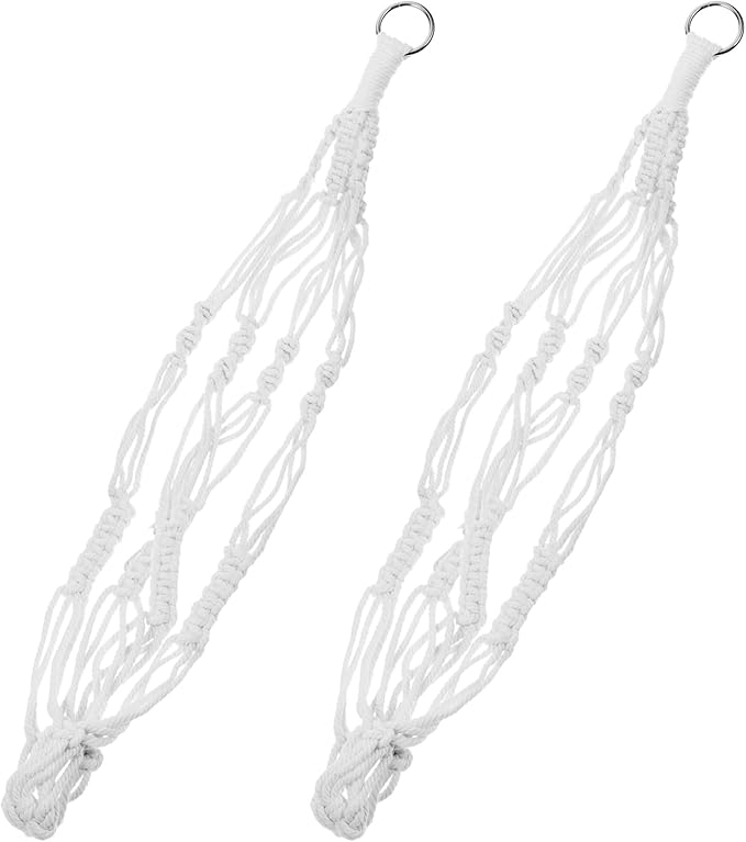 Macrame Plant Hanger 2 Pack Hanging Planters Baskets for Indoor Plant Boho Hanging Holder Handmade Woven Rope Hanger Kits Decorative Braided Cotton Rope Flower Pot Holder for Garden Home Decor