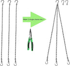 Chain for Hanging Plants,25 Inch Black Hanging Chain Basket Kits with Hooks for Bird Feeder Plant Extender Porch Wind Chime (Black, 25 Inch-4PCS)