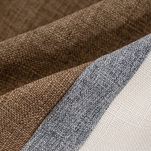 Yangest Patchwork Pillow Cover 18x18 Inch Luxury Cotton and Linen Cushion Cover Square Pillowcover for Couch Bedroom Living Room, Brown - color: Coffee Brown, size: 18" x 18" (Pack of 1)
