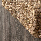 JONATHAN Y Estera Hand Woven Boucle Chunky Jute Natural Runner Rug, 2x12, Bohemian, Transitional, Easy-Cleaning for Living Room, Bedroom, Kitchen, Pet Friendly, Non-Shedding (NFR102A-212) - color: Natural, size: 2'2" x 12' (Runner)