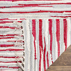 SAFAVIEH Rag Rug Collection Accent Rug - 3' x 5', Red & Multi, Handmade Boho Stripe Cotton, Ideal for High Traffic Areas in Entryway, Living Room, Bedroom (RAR129R) - color: Red/Multi, size: 3' x 5' (Rectangular)