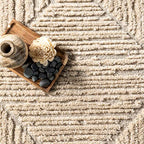 Nuloom Kerry Beige, 4' x 6', Geometric, Soft and Cozy, High Traffic, Stain Resistant, Easy Clean, Durable Area Rug for Bedroom, Living Room, Dining Space, Den, Foyer, Entryway - color: Kerry Beige, size: 4' x 6' (Rectangular)