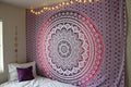 Popular Handicrafts Tapestry Wall Hanging Hippie Ombre Mandala Bohemian Hippy Intricate Indian Tapestries Bedspread 54 x 82 Inches (140cm x 210cm) Purple - color: Purple, size: 82"L x 54"W