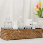 Toilet Basket Tank Topper, Seagrass Wicker Bathroom Storage Basket (14.6" x 4.7" x 3.1") - color: Natural, size: 14.6" x 4.7" x 3.1"
