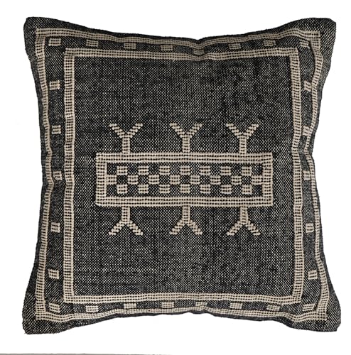 Indian Cotton Cushion Cover Sabra Kilim Pillow Cover Designer Decorative Sofa 18x18 Inche Handwoven Cushion Case for Farmhouse Home Decor Spring Decorative Pillow (Pattern 19) - color: Pattern 19