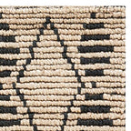 SAFAVIEH Bohemian Collection 2' x 3' Beige / Black BOH703Z Handmade Moroccan Tribal Jute Accent Rug - size: 2' x 3' (Rectangular)