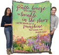 Pure Country Weavers I Am The Gentle Breeze Upon Your Face Blanket Flowers - Sympathy Bereavement Gift Tapestry Throw Woven from Cotton - Made in the USA (72x54) - color: Breeze Flowers, size: 72" x 54"