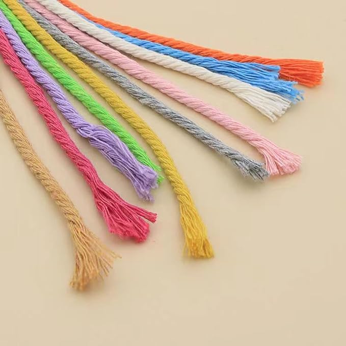 Macrame Cord,3mm x109 Yard Twine String Cord Colored Cotton Rope Craft Cord for DIY Crafts Knitting Plant Hangers Christmas Wedding Decor（Avocado Green）…