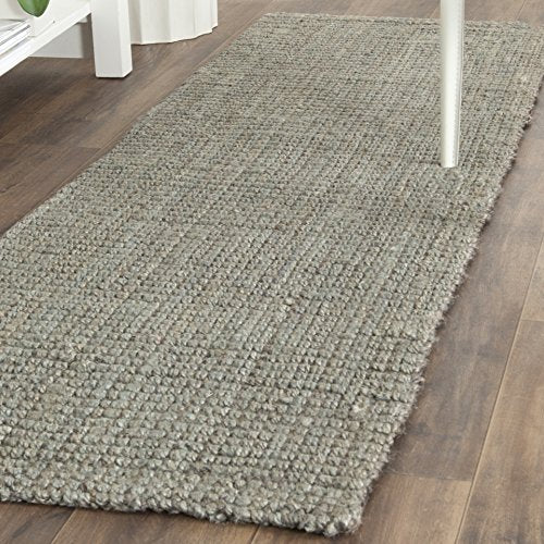 SAFAVIEH Natural Fiber Collection Runner Rug - 2'3" x 15', Green & Grey, Handmade Farmhouse Jute, Ideal for High Traffic Areas in Living Room, Bedroom (NF730B) - color: Green/Grey, size: 2'3" x 15' (Runner)