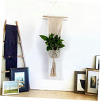 BESPORTBLE Hanging Cotton Flower Holder with Bohemian Tapestry Design Durable Macrame Succulent Pot for Indoor and Outdoor Use for Home and Office Decoration