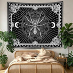 UHOMETAP Mandala Spider Wall Art - Bohemian Tapestry With Starry Sky and Moon Pattern for Living Room, Bedroom, Office - 80x60 Inches