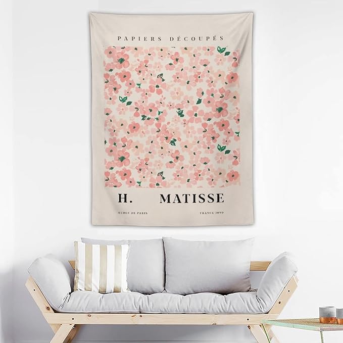 Chordity Danish Pastel Botanical Flower Market Aesthetic Floral Plants Tapestries Wall Hanging Tapestry Decorative Flag For Home Decor Living Room College Dorm Bedroom Banner Poster 30*40 Inch