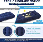 Outdoor Bench Cushion, 59x18x5 Inch, Waterproof Bench Cushion for Outdoor/Indoor Furniture, Tufted Patio Bench Seat Cushion, Fade Resistant Outdoor Cushions for Porch Swing Couch, Navy Blue