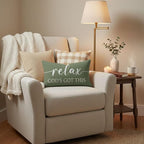Decorative Throw Pillow Covers 12x20 Inch Set of 2 – Olive Green Christian Lumbar Pillowcase – Give It to God and Go to Sleep/Relax God’s Got This – Faith Bedroom Bed Decor