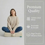 20 inches Meditation Floor Pillow Square Large Floor Cushions for Adults, Thick Memory Foam Seat Cushions for Yoga, Living Room, Sofa, Tatami, Bay Window Beige