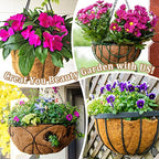 Legigo 4 Pack 18 Inch Hanging Basket Coco Liners Replacement, 100% Natural Round Coconut Coco Fiber Planter Basket Liners for Hanging Basket Flowers/Vegetables - color: 4pcs, size: 18 Inch
