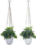 DANELYNN Plant Hanger, Hanging Planter Basket with Wood Beads, Decorative Boho Flower Pot Holder for Indoor Outdoor Plants(Pots Not Included)﻿ (2)