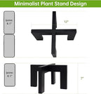 2 Pack Wood Plant Stand Indoor Holders for Plants, Sturdy Flower Pot Stands Plants Shelf, Wooden Stool for Patio Plant Stand, Fit 5-18 Inch Variety Flower Pots, Easily Assemble (2 Pack-Black)