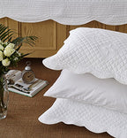 Calla Angel Sage Garden Luxury Pure Cotton Quilted Pillow Sham, Standard, 20x26, White - color: White, size: Standard