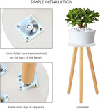 Wood Plant Stand Indoor, Mid Century Modern Planter, Wood Flower Pot Stand, Tall Holder Plant Stands for Indoor Boho Rustic Wooden Stool for Plant Pot Holder(A2)