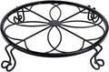 1/2/4 Pack 10/12 Inch Heavy Duty Iron Plant Stands - Rustproof Metal Flower Pot Holder for Indoor Outdoor Use, Round Wrought Iron Planter Stand for Corner Gardening, Patio, Balcony Decor- Black (10IN1PCS)