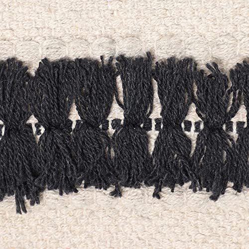REDEARTH Handmade Boho Throw Pillow Covers - Bohemian Chic Farmhouse Style - Accent Woven Indoor and Outdoor Pillow Cushion Cases for Couch - Bed - Chair - Sofa - Benches – Set of 2-18"x18" - Black - color: Geometric Craft Black, size: 18" x 18" (Pack of