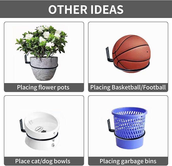 6 Pack 6 Inch Wall Plant Holder,Metal Plant Hanger Indoor,Wall Planters For Indoor Plants,Black