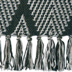 DII Diamond Throw Collection Fringed Woven Cotton Blanket, 50x60, Olive Green - color: Olive Green