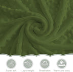 Cute Jungle Safari Animals Green Leaves Baby Blankets for Girl Boy Lion Giraffe Elephant Zebra Soft Mink Dotted Backing Double Layer Swaddle Blanket Bed Throw for Newborn Infant Toddler Nursery 30x40