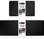 GORILLA GRIP 2 Pack Comfortable Cushioned Kitchen Mats for Floor, 17x29 + 17x59, Waterproof and Stain Resistant, 1/2 Inch Thick Soft Ergonomic Standing Desk Anti Fatigue Mat, Foam Supports Feet, Black