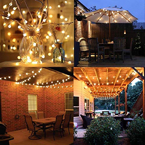 Globe USB String Lights, 20ft 40 LED Globe USB Powered Fairy Lights Warm White for Party Birthday Christmas Home Decoration