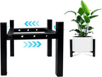 Mini 4Legs Adjustable Metal Plant Stand for 5"-10" Plant Pot – Indoor & Outdoor (Black, 1 Pcs)