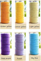 flipped 100% Natural Macrame Cotton Cord,3mm x109 Yard Twine String Cord Colored Cotton Rope Craft Cord for DIY Crafts Knitting Plant Hangers Christmas Wedding Décor (Orange, 3mm*109yards)