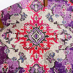 SAFAVIEH Monaco Collection Runner Rug - 2'2" x 6', Violet & Fuchsia, Non-Shedding & Easy to Clean, Distressed Medallion Design, Ideal for Hallway, Foyer, Entryway, Kitchen, Bedroom (MNC243P) - color: Violet/Fuchsia, size: 2'2" x 6' (Runner)