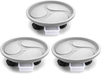 Looca Plant Caddy with Wheels and Drainage Tray, 13”Rolling Plant Stand Flower Pot Mover, Planter Caddies Round Plant Dolly for Heavy Duty Planter, 3 Pack, Bearing 120 lbs (Grey)