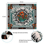 Cohpoh Burning Sun Tapestries Hippie Eyes Tapestry Mandala Vines Moon Phase Tapestry Wall Hanging for Room(51.2 x 59.1 inches)