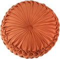 Baiyuruodie Round Velvet Pillow, Sofa Bed Bedroom Decorative Throw Pillow (38cm, Orange)