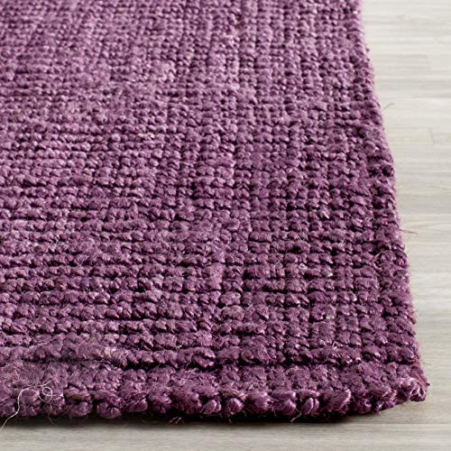 SAFAVIEH Natural Fiber Collection Runner Rug - 2'6" x 6', Purple, Handmade Jute, Farmhouse Style, Chunky Textured Thick Pile (NF447B) - color: Purple, size: 2'6" x 6' (Runner)