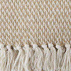 DII Woven Throw Collection 100% Cotton, Basketweave, 50x60, Stone - color: Stone, size: 50x60"