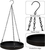 Plant Hanger Indoor Outdoor, Hanging Planter Baskets for Outdoor Indoor Plants, Hanging Plant Holder Tray for Plants, Metal Window Plant Hanger, Black Hanging Plant Shelf, 2 Pack