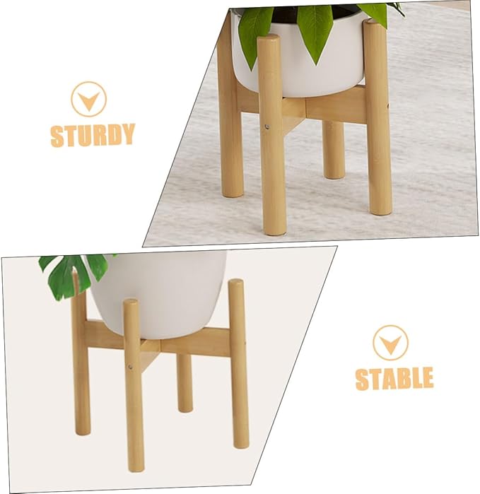 Bamboo Plant Pot Stand Indoor Plant Display Rack Boho Style Flower Pedestal