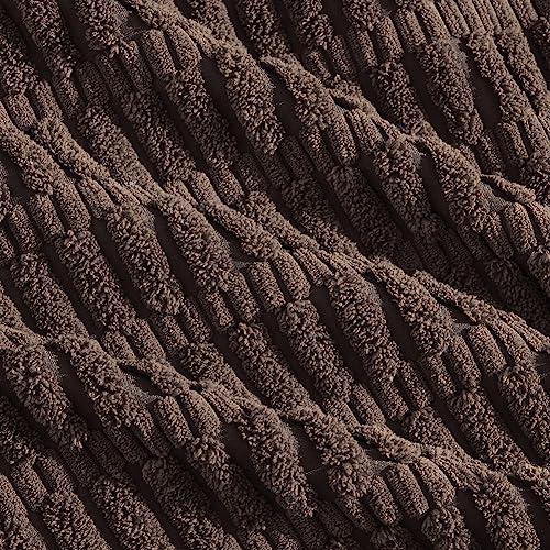 Fancy Homi Decorative Throw Pillow Covers for Bed Couch Bedroom Bench, Soft Lumbar Corduroy Solid Pillow Case, Rustic Farmhouse Boho Room Décor, 24" x 12" (Pack of 1), Dark Brown - color: Dark Brown, size: 24" x 12" (Pack of 1)