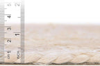 Unique Loom Braided Jute Collection Area Rug - Dhaka (5' 1" x 8' Oval, White)