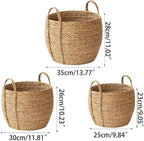 Straw Plant Baskets Indoor Woven Plant Pots for Planter Flower Pots Plant Pots Decorations Laundry Baskets Household
